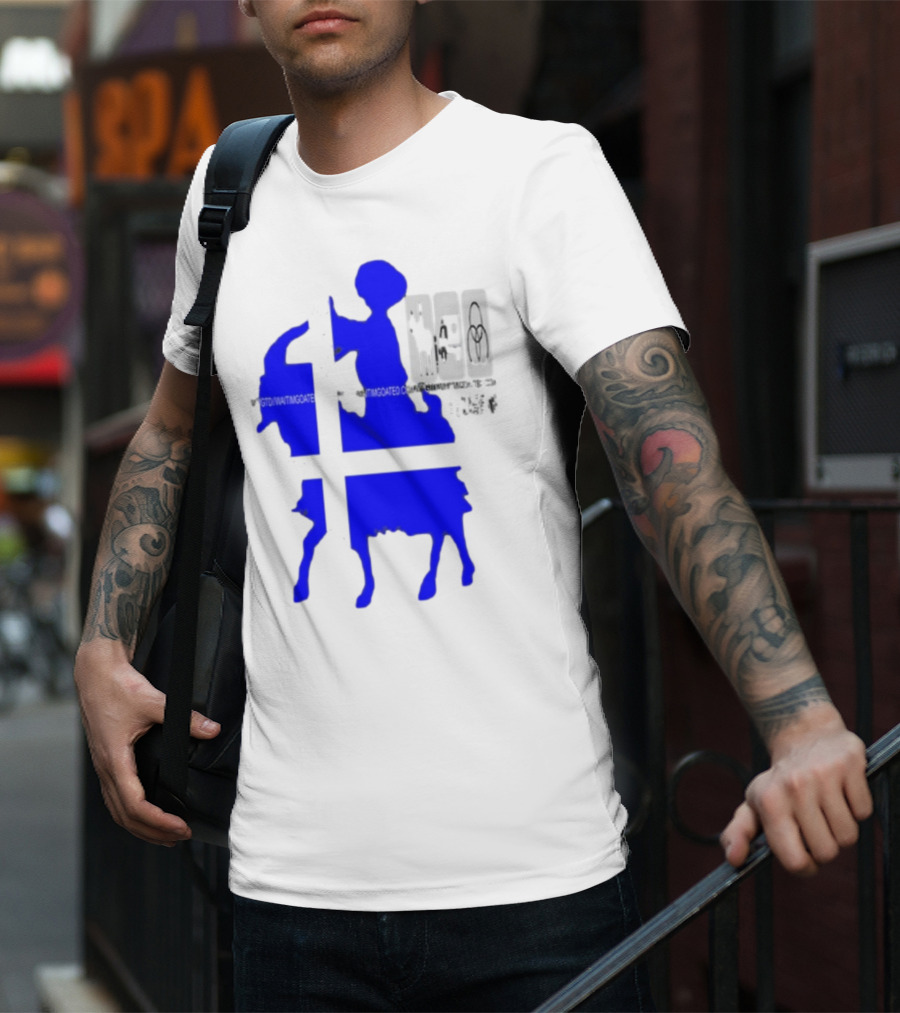 Wait Im Goated Luck Charm Greek Flag Goat T-Shirt