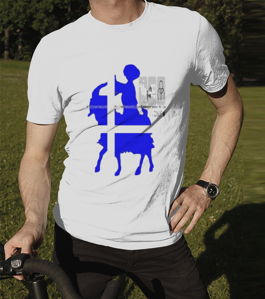 Wait Im Goated Luck Charm Greek Flag Goat T-Shirt