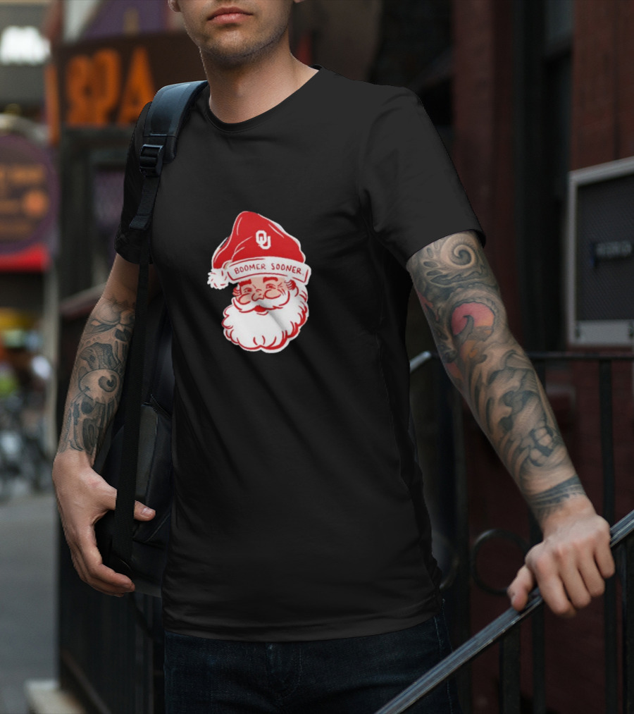Boomer Sooner Santa Claus Christmas OU T-Shirt