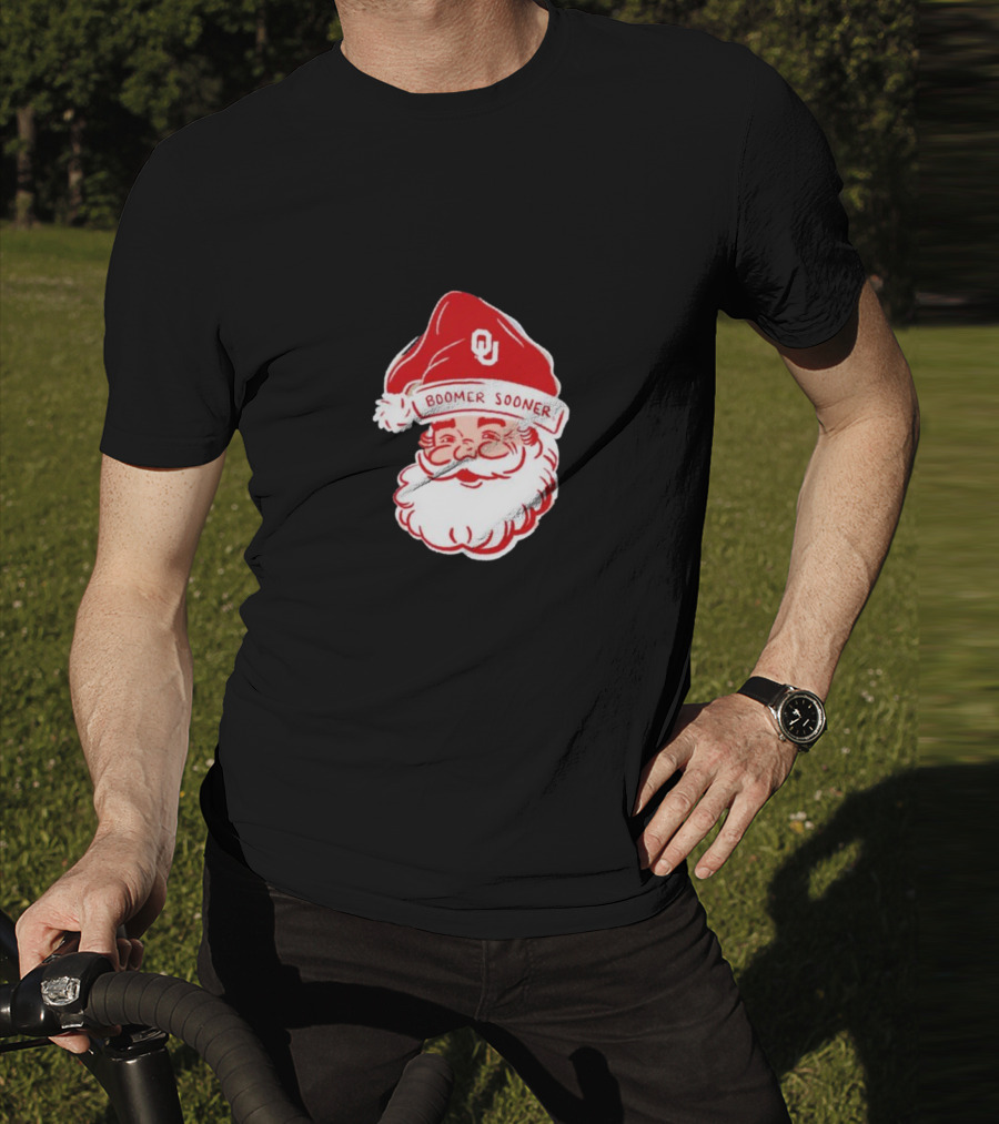 Boomer Sooner Santa Claus Christmas OU T-Shirt