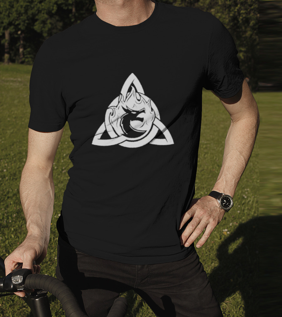 Kruzadar Logo Celtic Knot Dragon Flame T-Shirt
