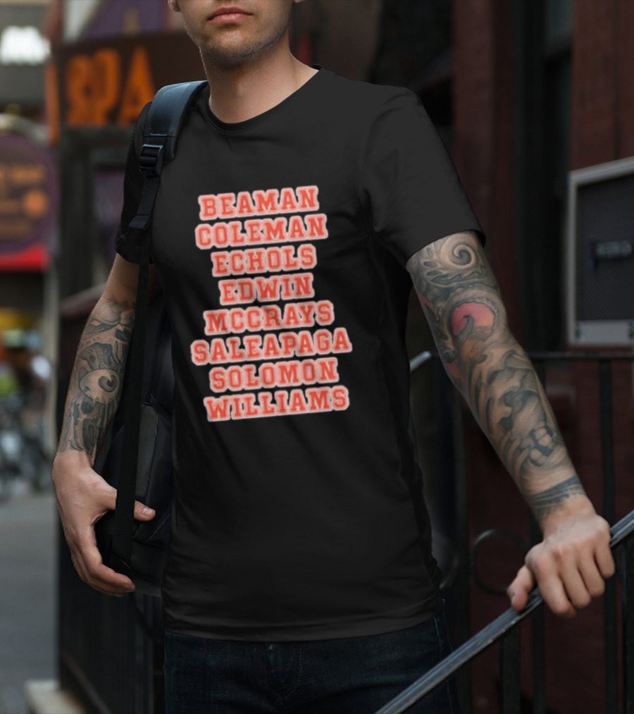 Beaman Coleman Echols Edwin McCray Saleapaga Solomon Williams Sports Legacy T-Shirt
