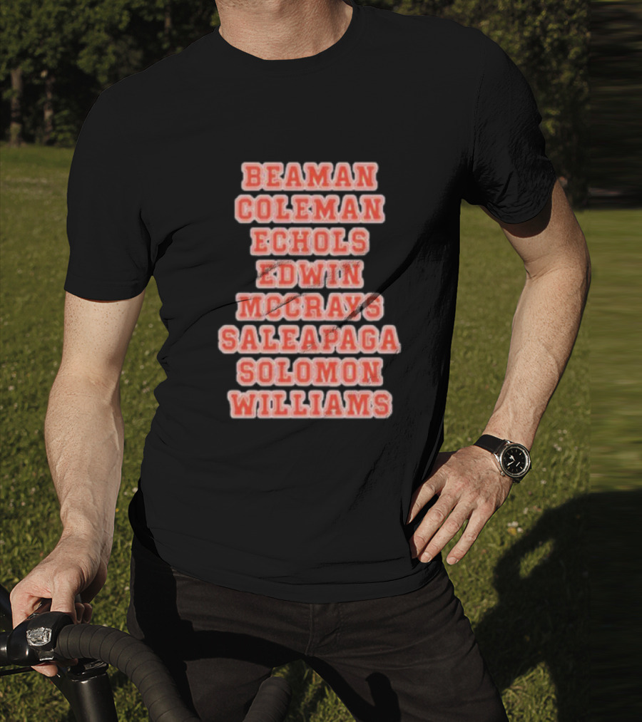 Beaman Coleman Echols Edwin McCray Saleapaga Solomon Williams Sports Legacy T-Shirt