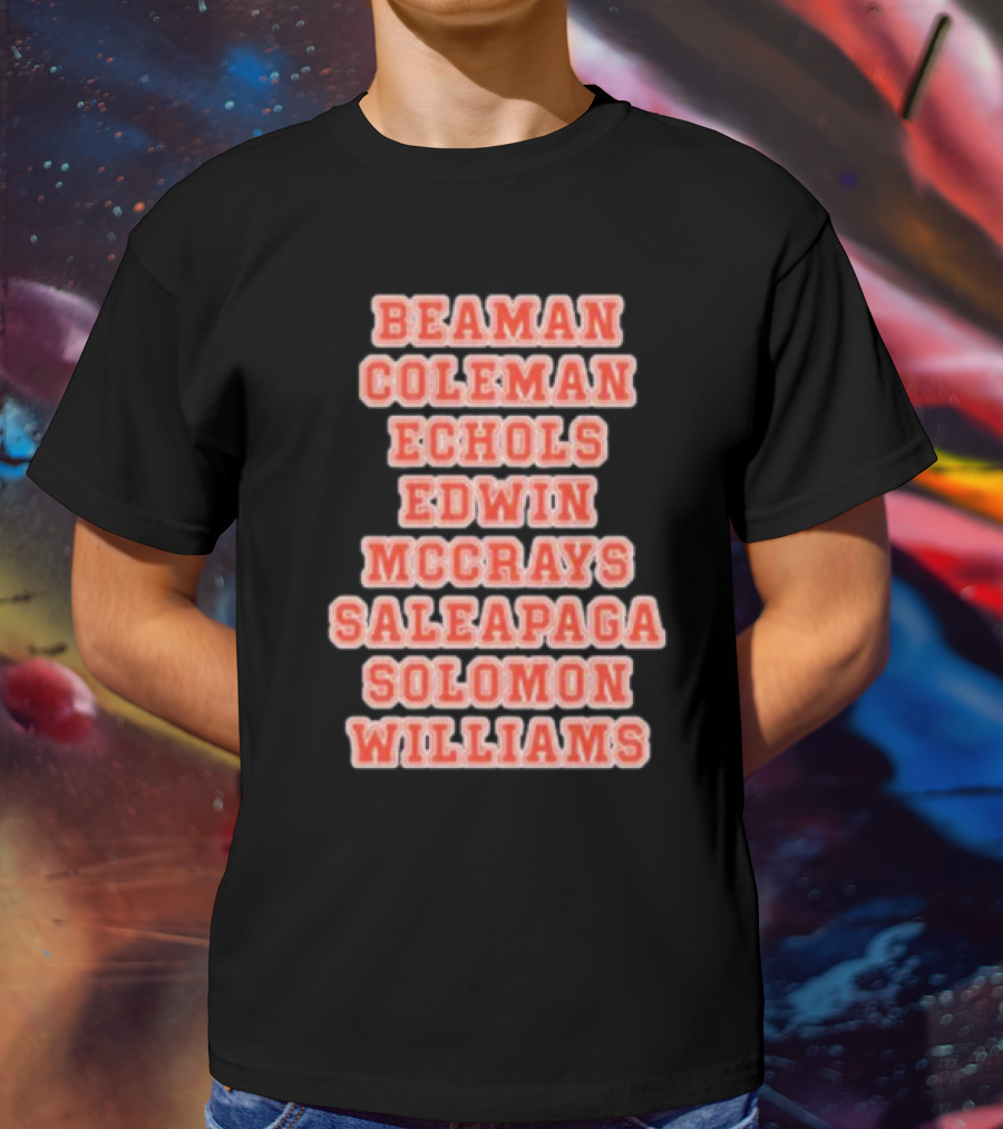 Beaman Coleman Echols Edwin McCray Saleapaga Solomon Williams Sports Legacy T-Shirt
