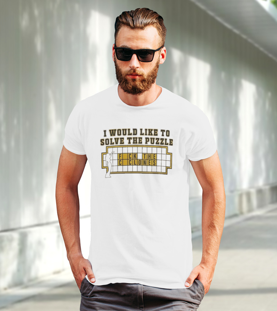 Iowa Football Rivalry Hawkeyes Solve The Puzzle Clones Joke T-Shirt