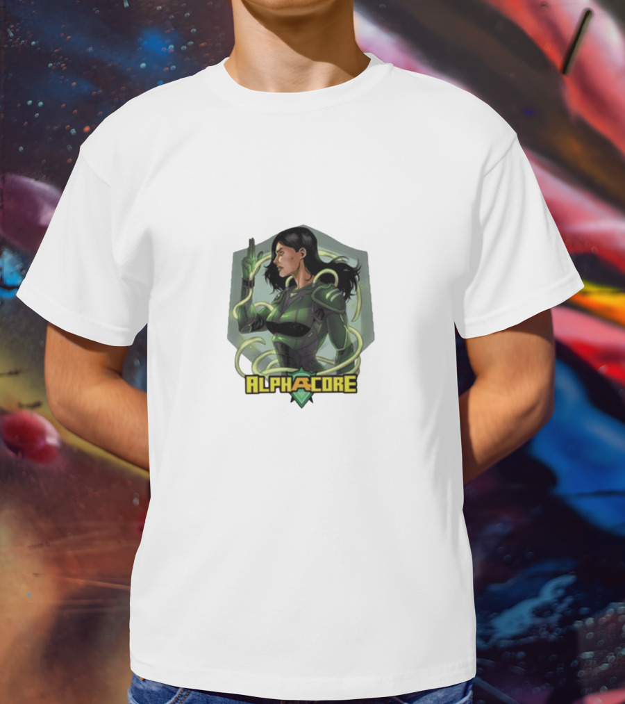 Kara Lynne Ingrid Valdez Alphacore Hero With Energy Tendrils T-Shirt