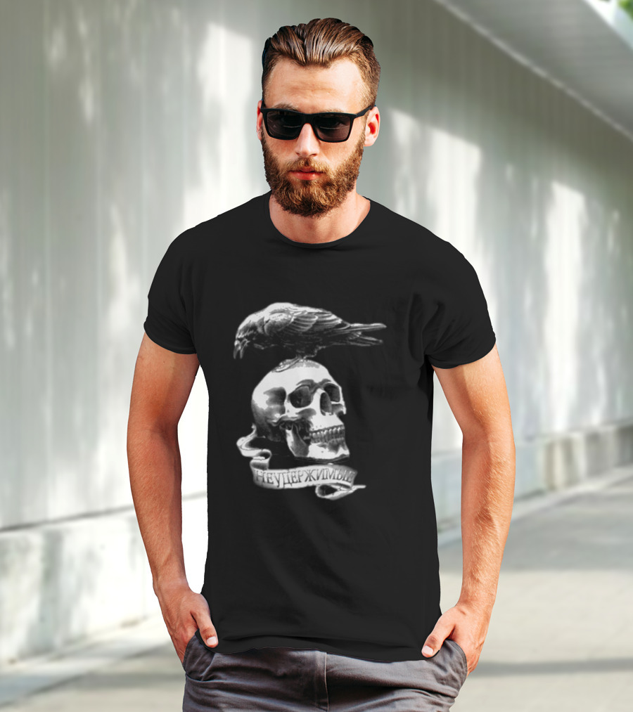 Sylvester Stallone Skull And Crow Bird The Expendables Неудержимый T-Shirt