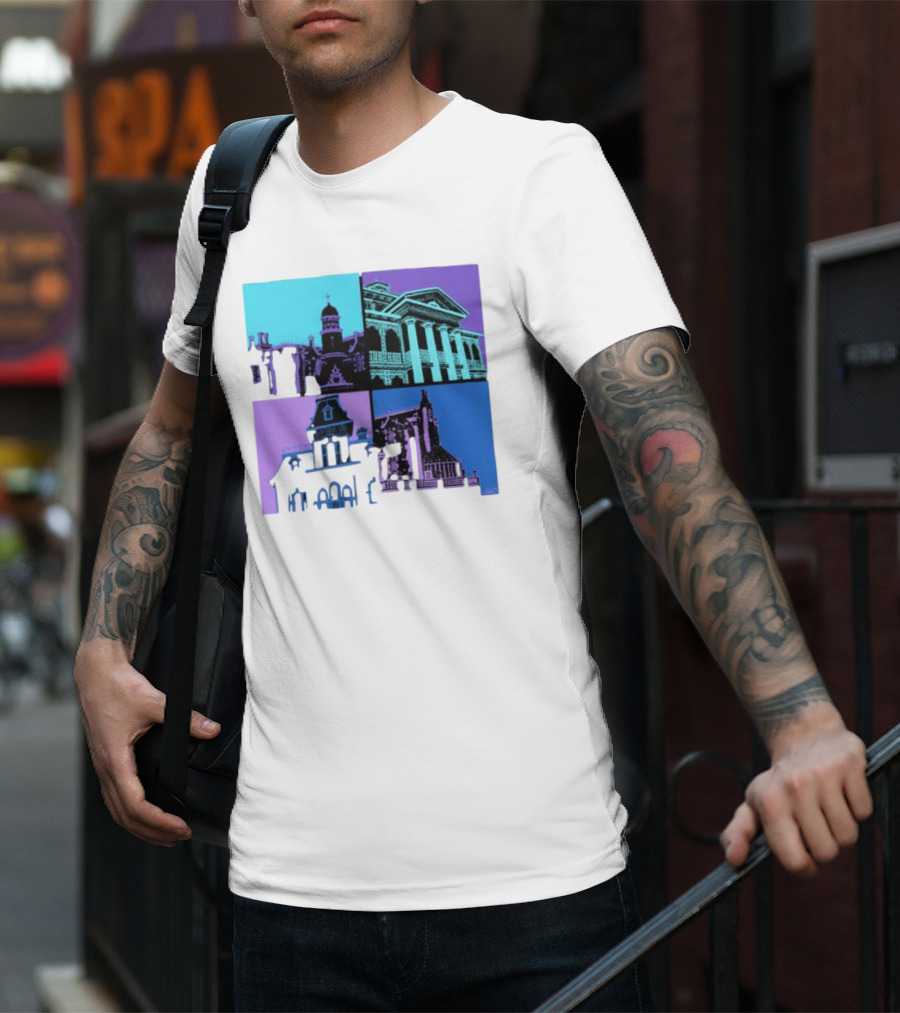 The Four Mansions Haunted Attraction Icons T-Shirt