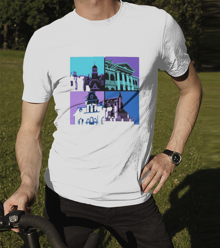 The Four Mansions Haunted Attraction Icons T-Shirt