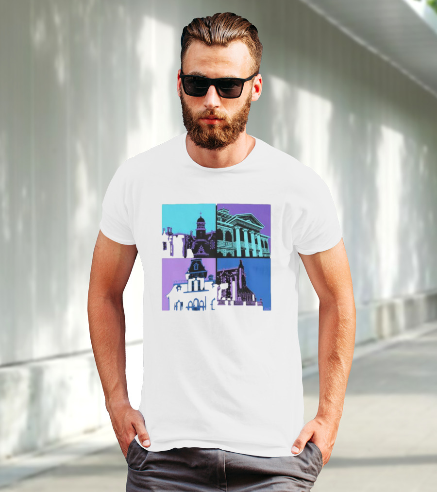 The Four Mansions Haunted Attraction Icons T-Shirt