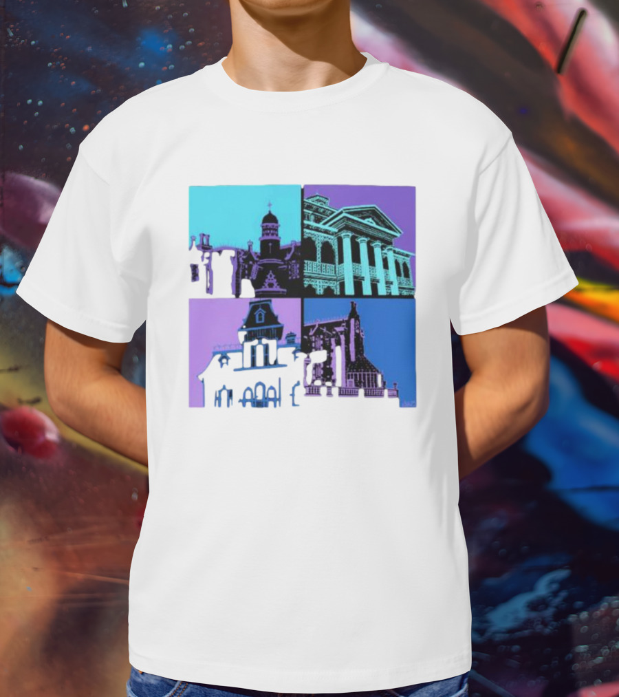 The Four Mansions Haunted Attraction Icons T-Shirt