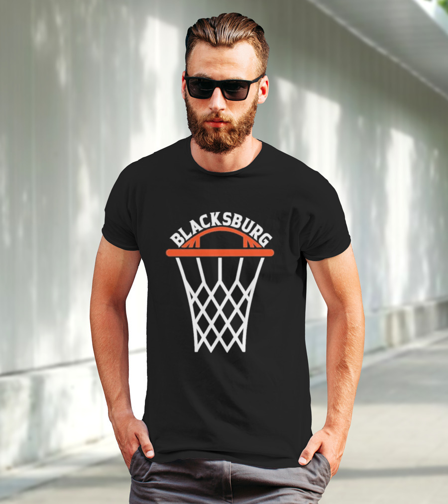 Blacksburg Basketball Hoops Net T-Shirt