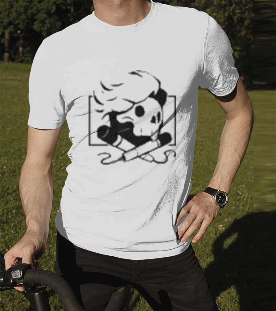 Danielrustage Skull Microphone Crossbones T-Shirt