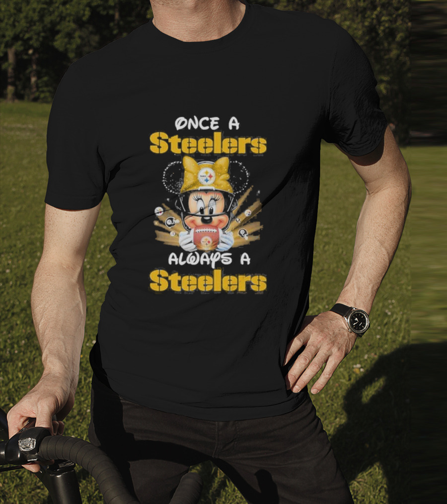 Once A Steelers Always A Steelers Mickey Football Fan T-Shirt