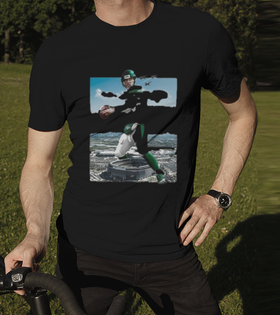 Philadelphia Eagles Mr Rogers Huge And Eagles Stadium Jets Football T-Shirt
