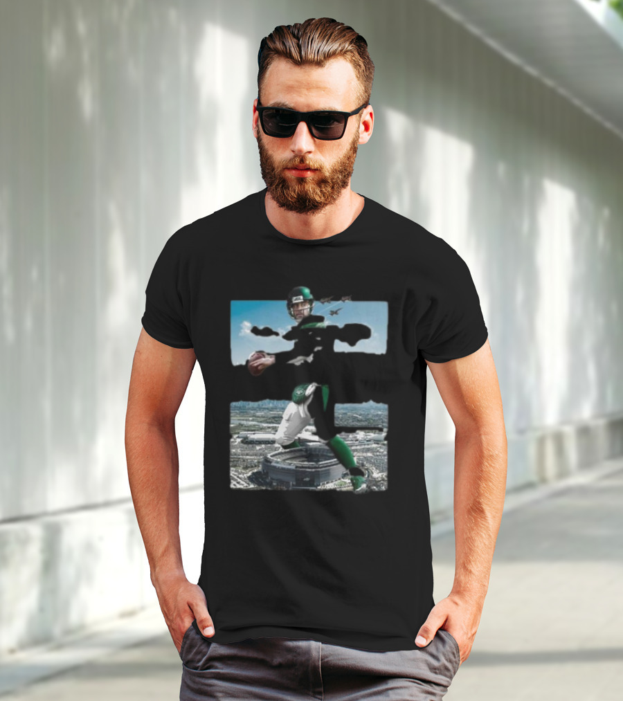 Philadelphia Eagles Mr Rogers Huge And Eagles Stadium Jets Football T-Shirt