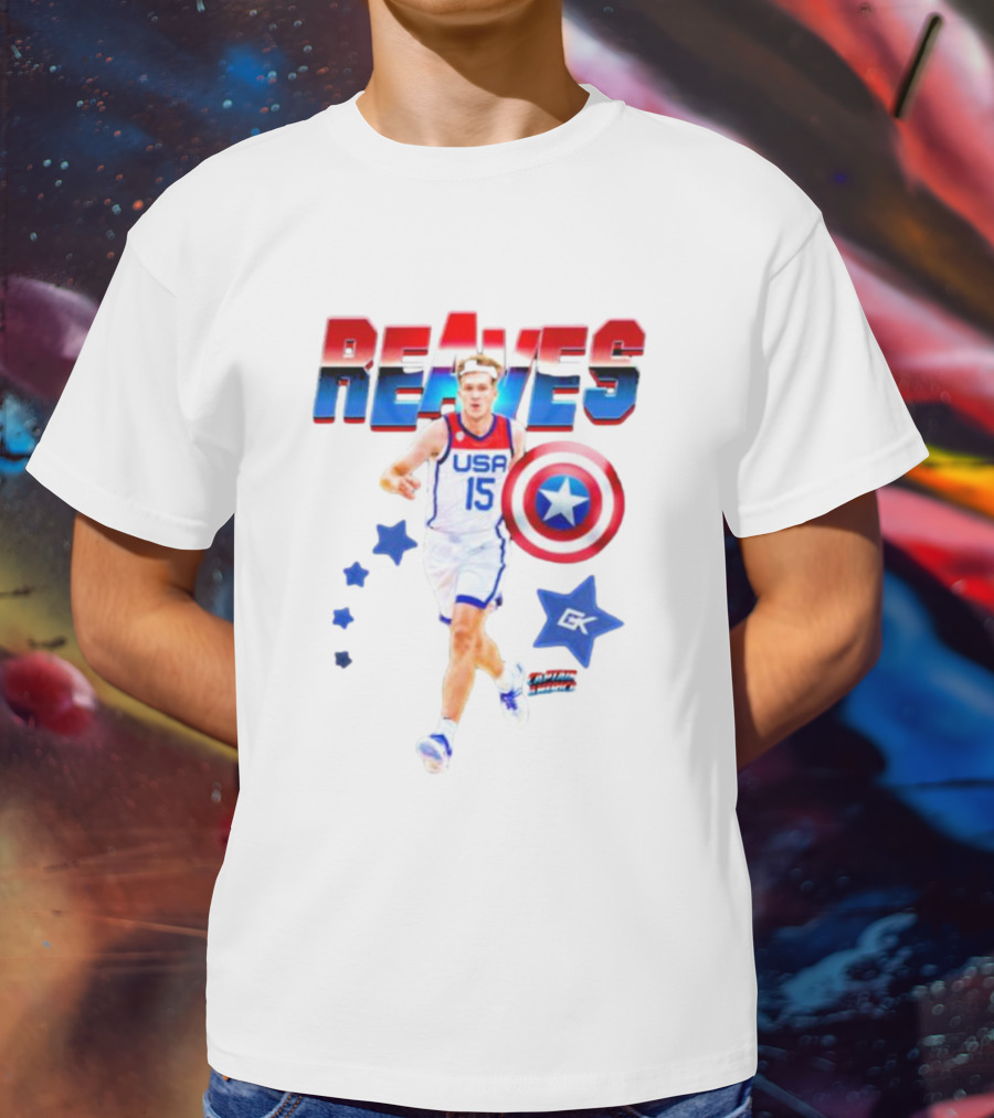 Reaves USA 15 Captain America Shield Sports Stars T-Shirt