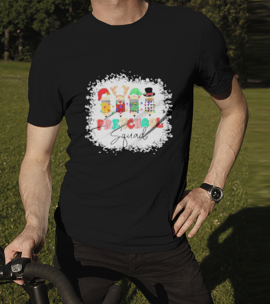 Preschool Squad Christmas Snowflake Festive Friends T-Shirt