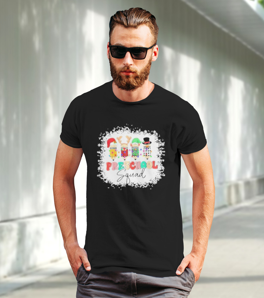 Preschool Squad Christmas Snowflake Festive Friends T-Shirt