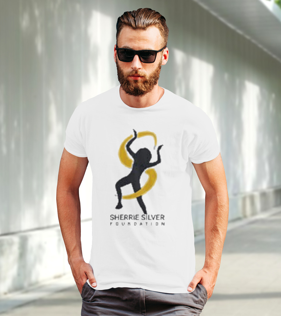 Sherrie Silver Foundation Dancing Figure With Yellow Swirls T-Shirt