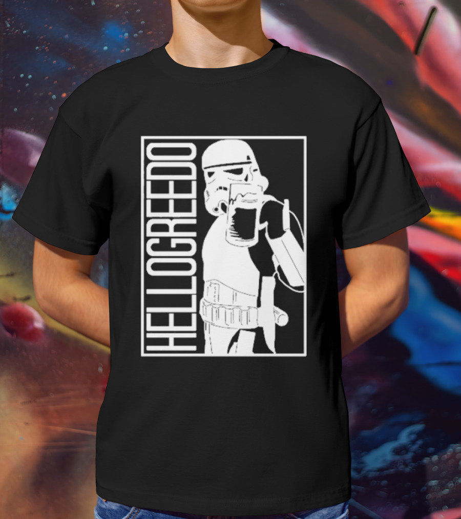 Star War HelloGreedo Stormtrooper Drinking Scene T-Shirt