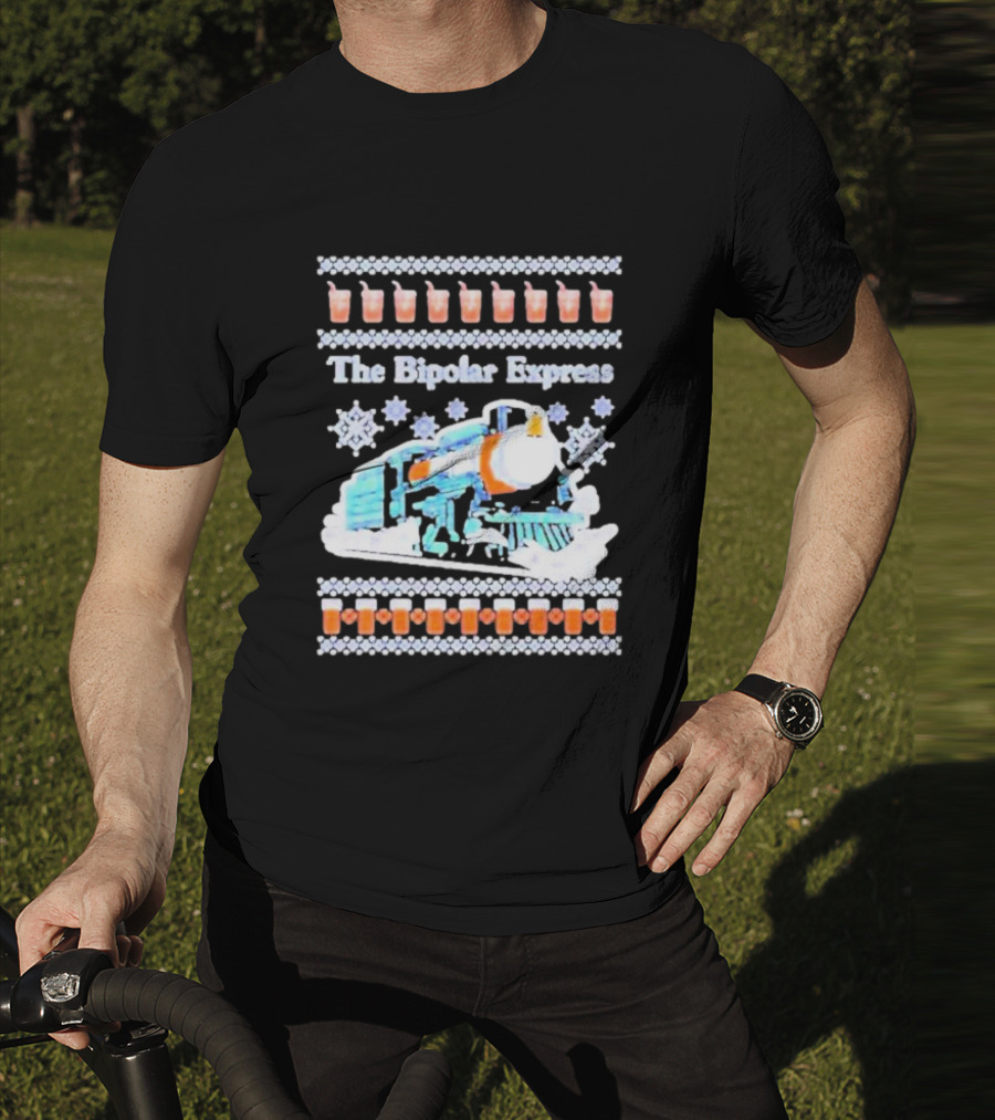 The Bipolar Express Ice Drink Train Winter T-Shirt