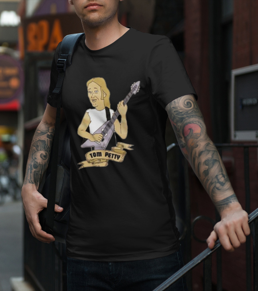 Tom Petty Cartoon Guitarist Last Chance T-Shirt