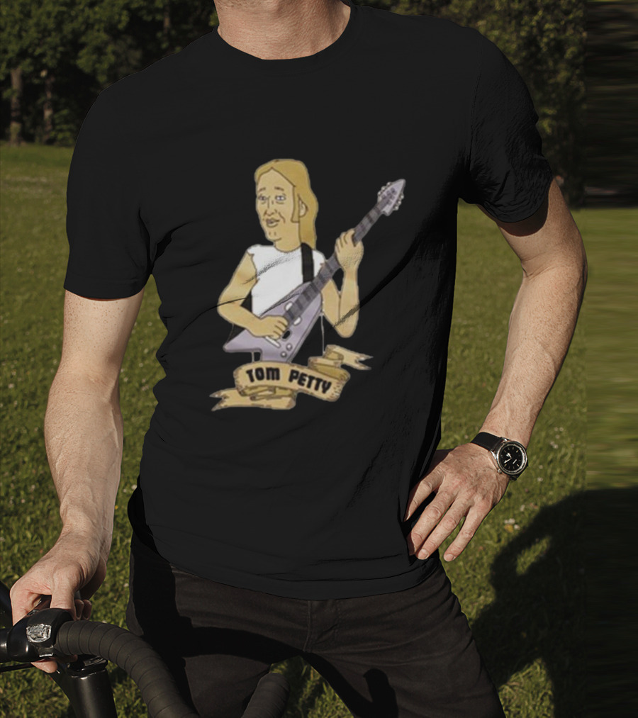 Tom Petty Cartoon Guitarist Last Chance T-Shirt