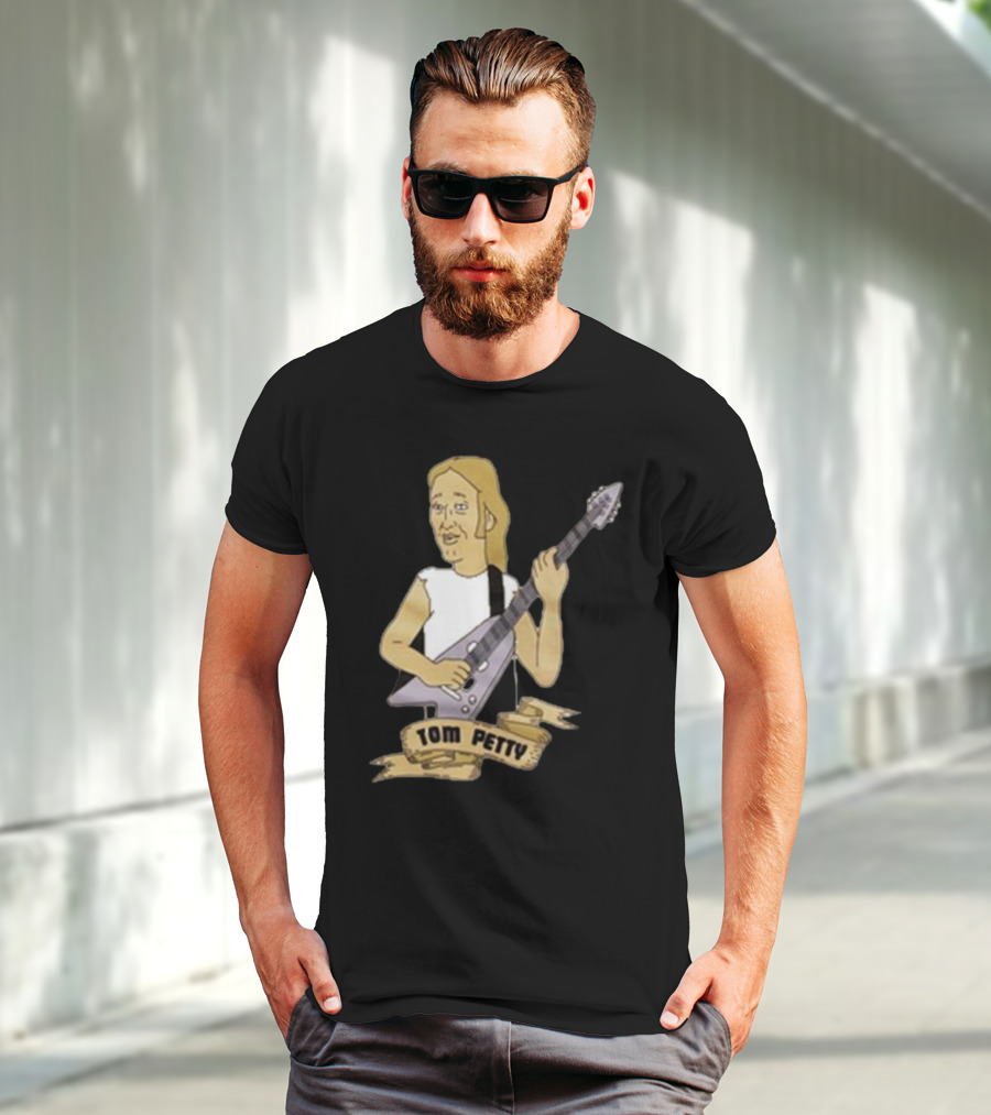 Tom Petty Cartoon Guitarist Last Chance T-Shirt