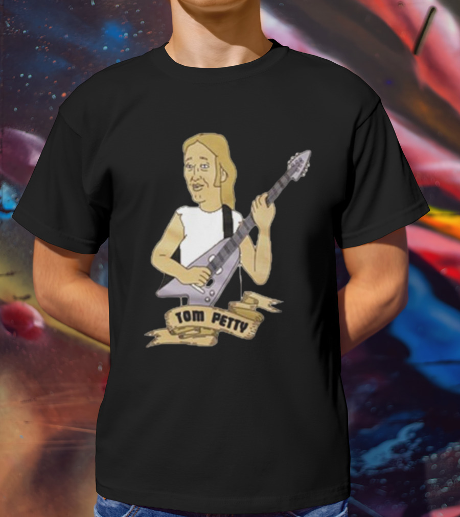 Tom Petty Cartoon Guitarist Last Chance T-Shirt