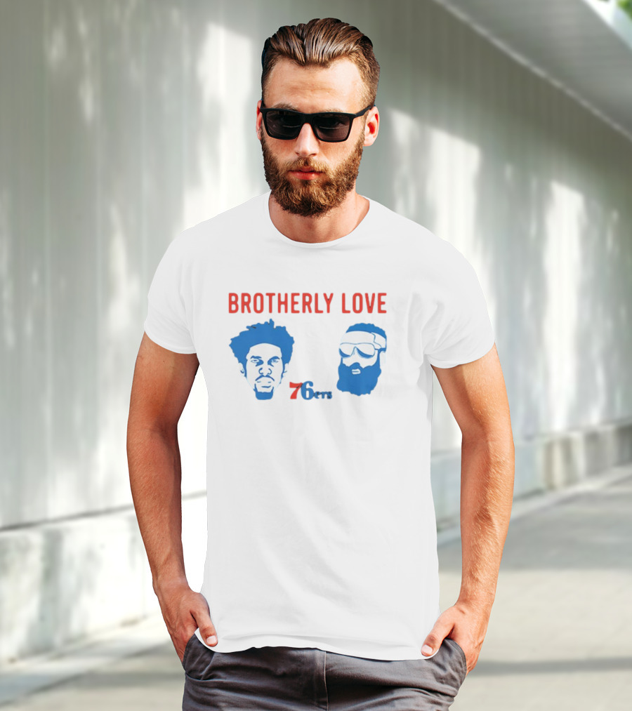 Brotherly Love 76ers Joel Embiid James Harden Philadelphia Basketball Team T-Shirt