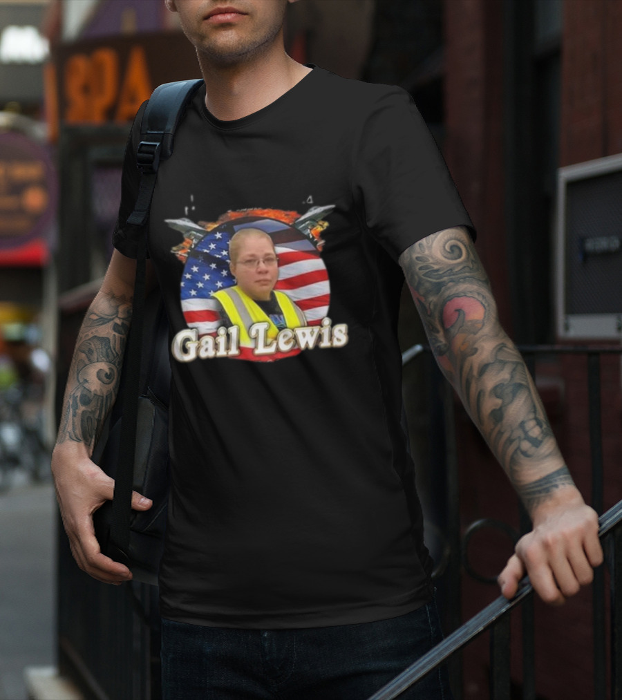 Gail Lewis Walmarines The Few The Proud American Hero Flag Background T-Shirt