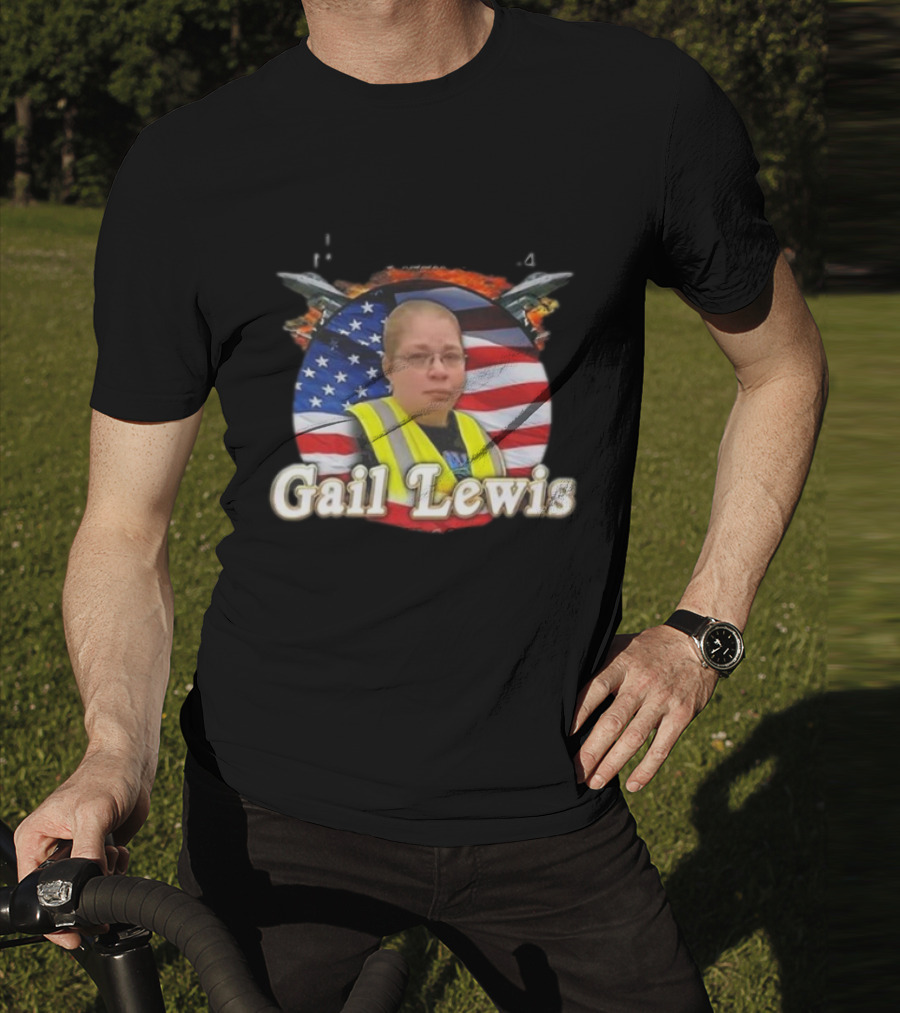 Gail Lewis Walmarines The Few The Proud American Hero Flag Background T-Shirt