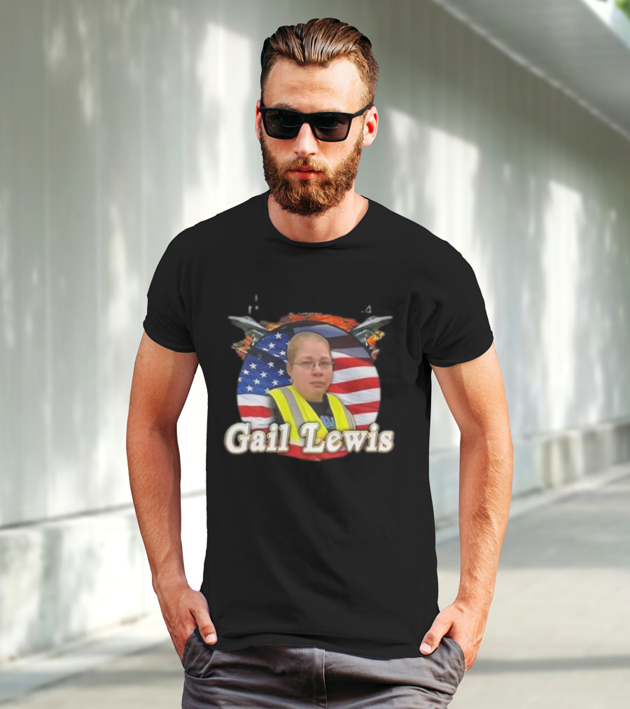 Gail Lewis Walmarines The Few The Proud American Hero Flag Background T-Shirt