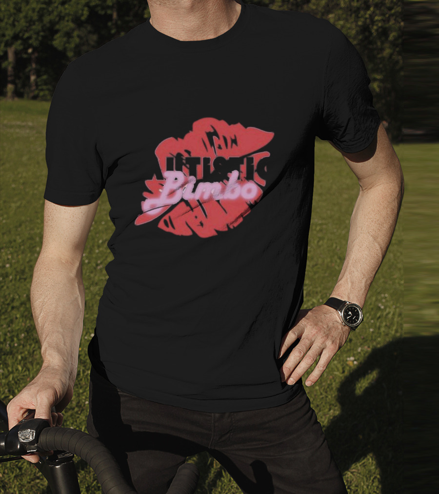 Autistic Bimbo Pink Lips Kiss T-Shirt