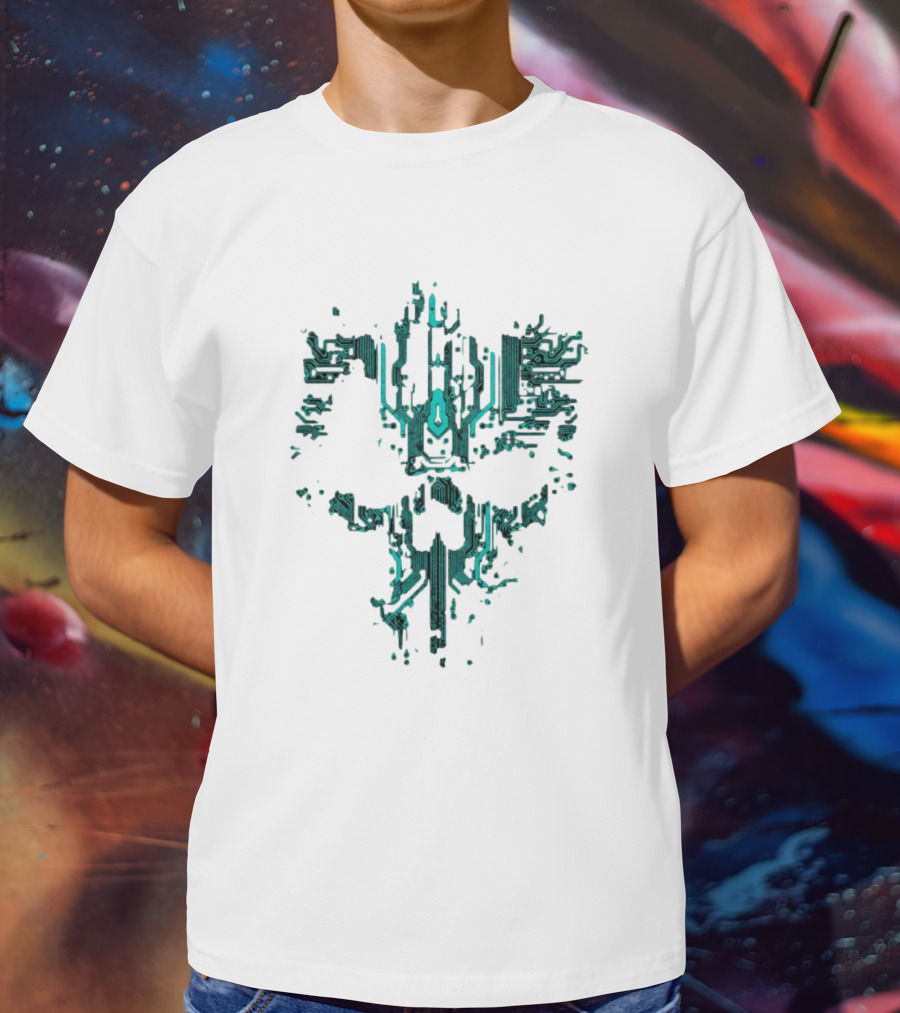 Circuit Skull Tech Face T-Shirt