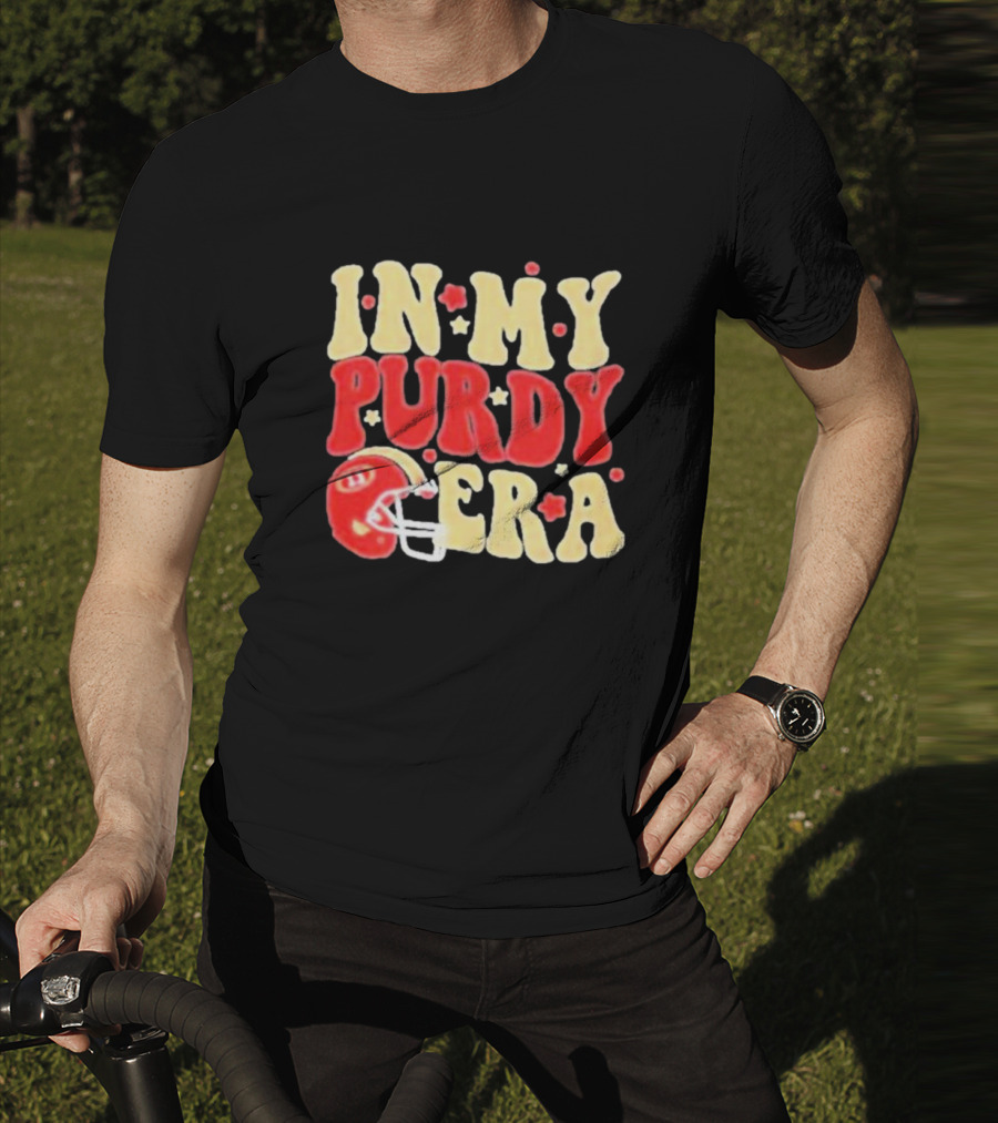 In My Purdy Era Football Helmet And Stars T-Shirt
