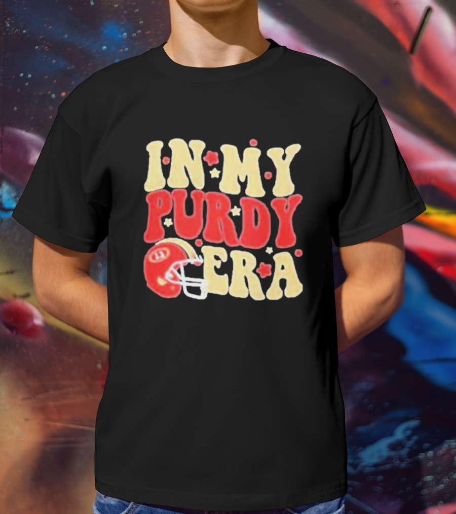 In My Purdy Era Football Helmet And Stars T-Shirt