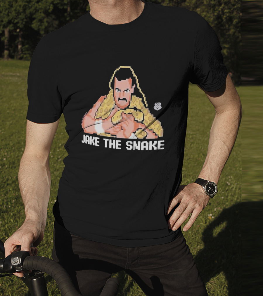Jake The Snake Roberts 32-bit Pixel Art Ripple Junction T-Shirt