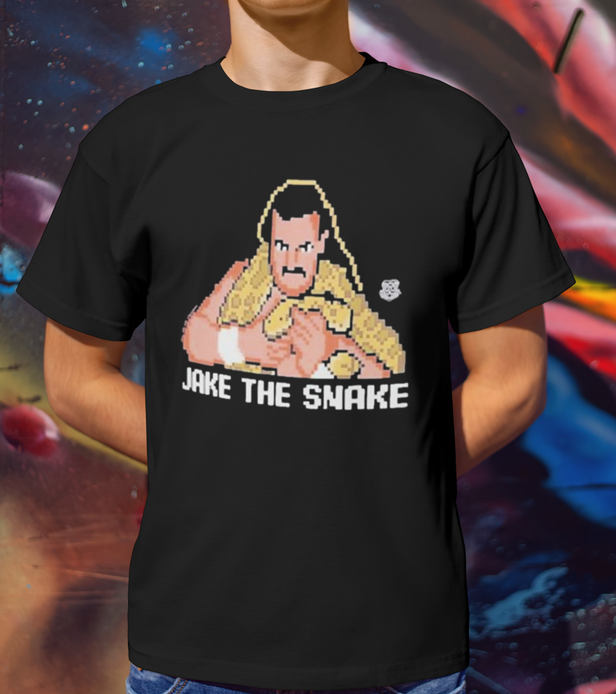 Jake The Snake Roberts 32-bit Pixel Art Ripple Junction T-Shirt