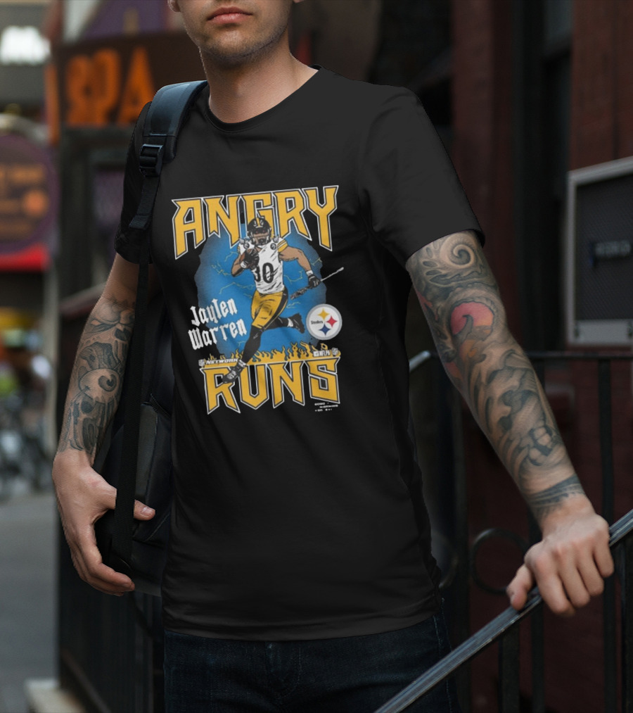 Jaylen Warren Angry Runs NFL Network Steelers T-Shirt