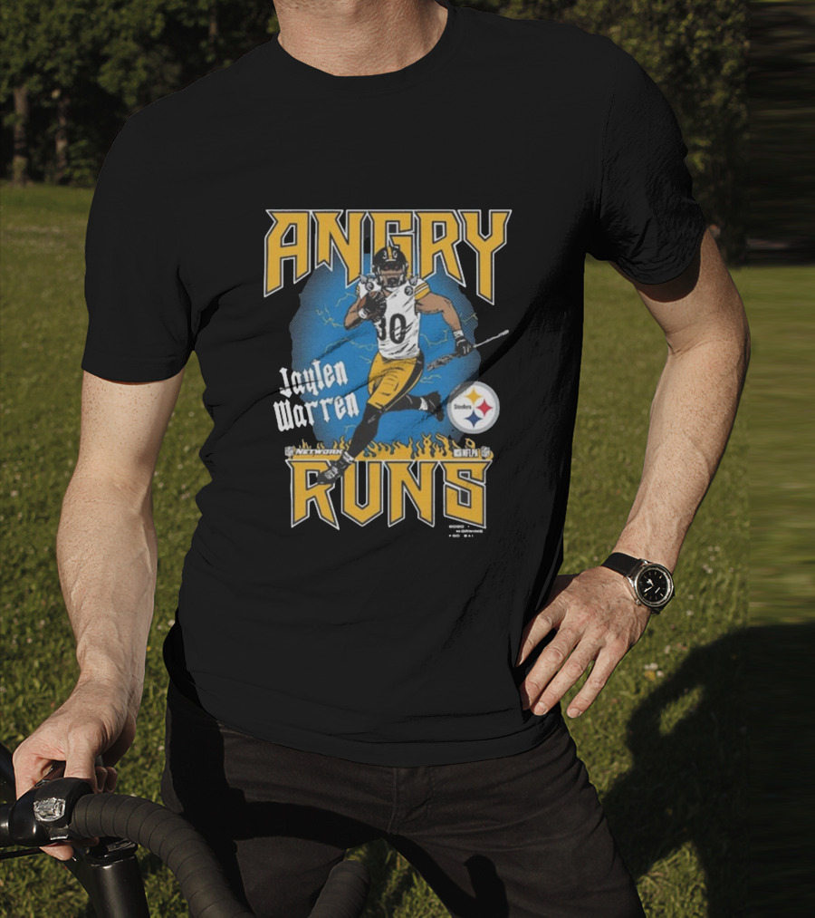 Jaylen Warren Angry Runs NFL Network Steelers T-Shirt