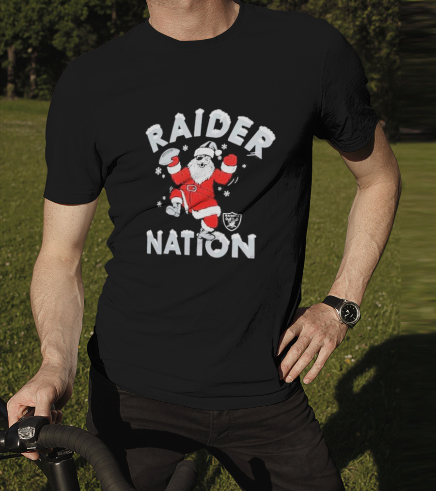 Raider Nation Santa Holiday Las Vegas Raiders Homage Tri-blend T-Shirt