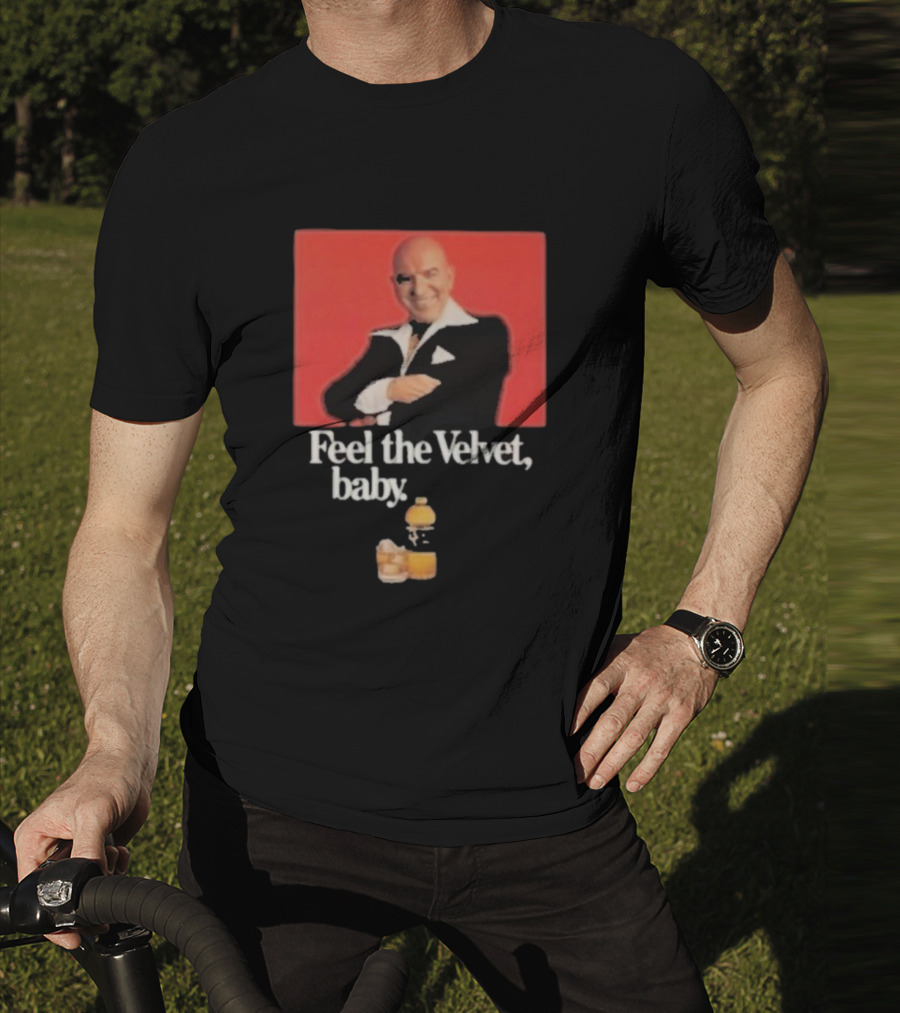 Motorhead711 Telly Savalas Feel The Velvet Baby Drink T-Shirt