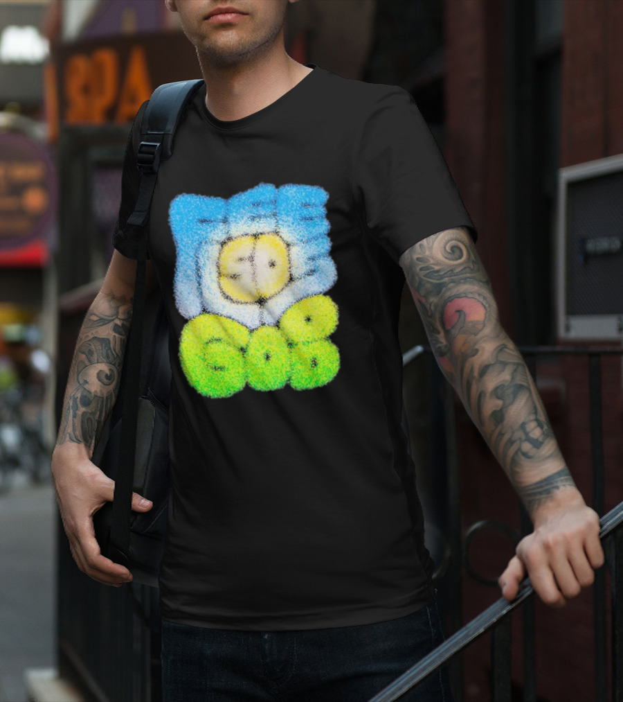 Nature Feels So Good Retro Bubble Text T-Shirt