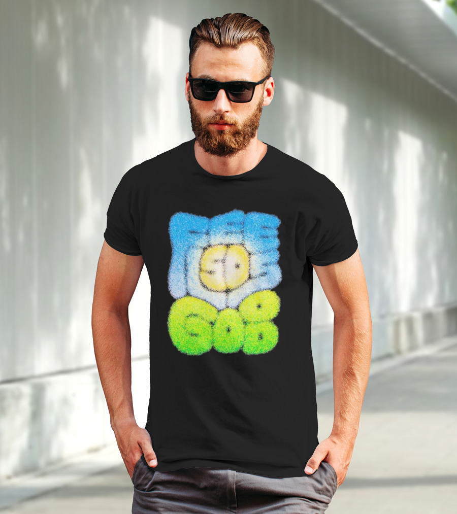 Nature Feels So Good Retro Bubble Text T-Shirt