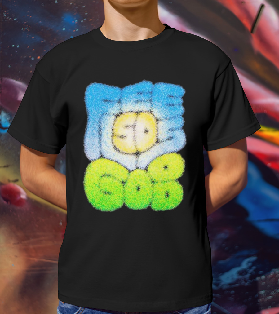 Nature Feels So Good Retro Bubble Text T-Shirt