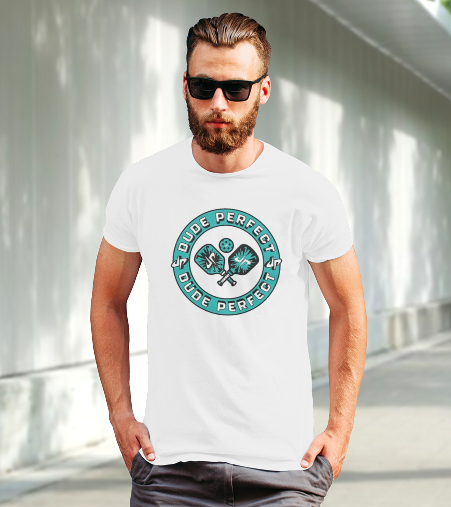 Dude Perfect Pickleball Paddle And Ball Circular T-Shirt