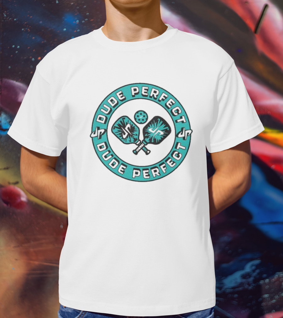 Dude Perfect Pickleball Paddle And Ball Circular T-Shirt