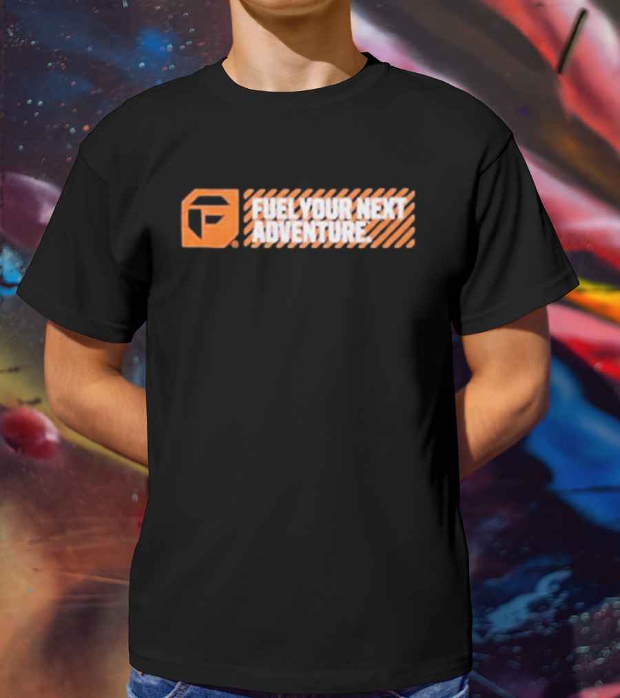 Fuel Your Next Adventure FP Logo Orange Stripes T-Shirt